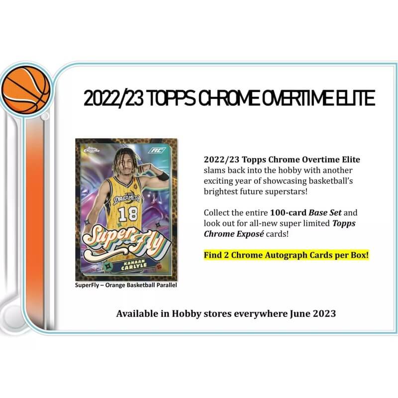 2022-23 Topps Chrome Overtime Elite Basketball Hobby Box - Canada Card ...