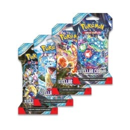 Pokemon Scarlet and Violet Stellar Crown Sleeved Booster Pack - Lot of 24