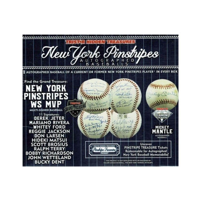 2024 TriStar Hidden Treasures New York Pinstripes Autographed Baseball Hobby Box