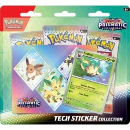 Pokemon Scarlet and Violet Prismatic Evolutions Tech Sticker Collection Pack - Leafeon