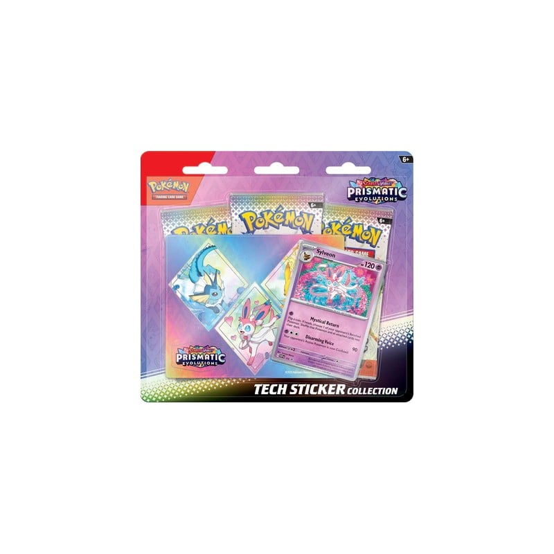 Pokemon Scarlet and Violet Prismatic Evolutions Tech Sticker Collection Pack - Sylveon