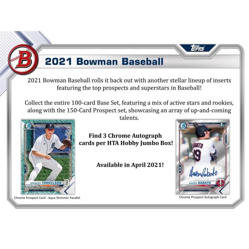 2021 Bowman Baseball Hobby Jumbo Box Canada Card World