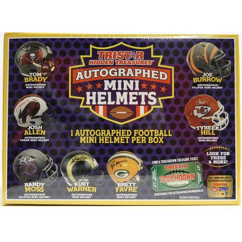 tristar hidden treasures autographed mini helmet